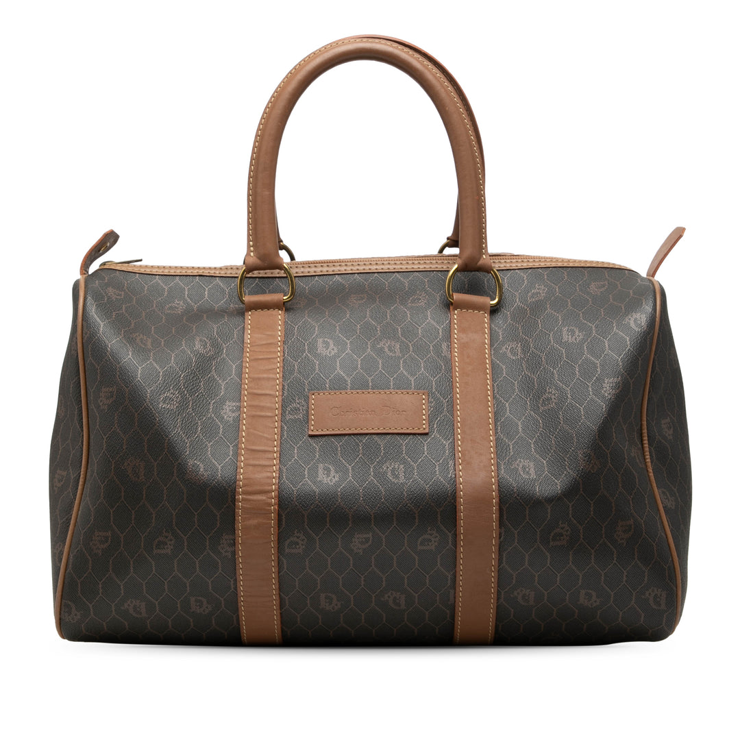 Dior Honeycomb Boston Sac Toile enduite Noir – vue principale – GABY PARIS