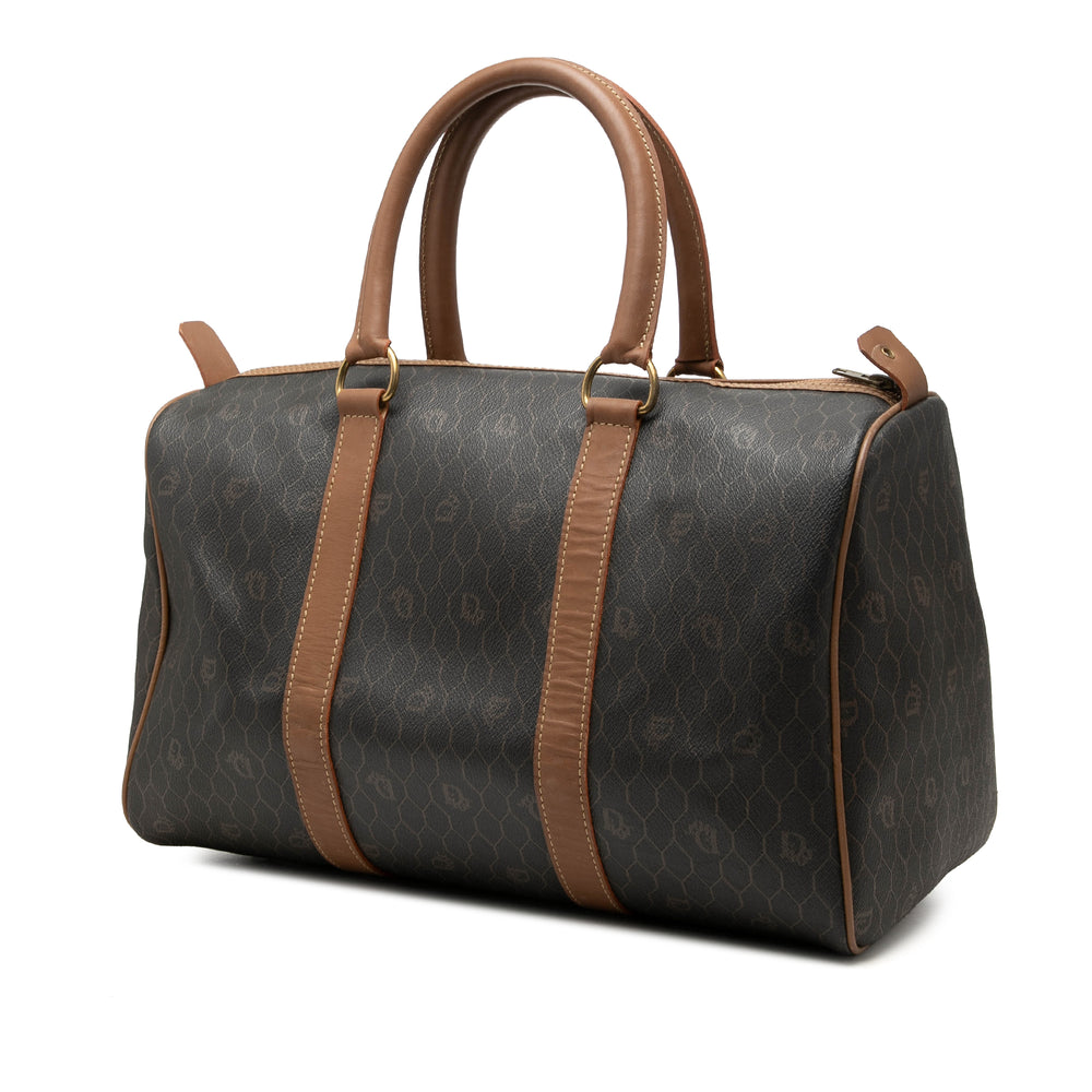 Dior Honeycomb Boston Sac Toile enduite Noir – vue 2 – GABY PARIS