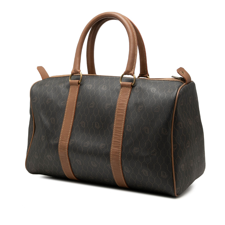 Dior Honeycomb Boston Sac Toile enduite Noir – vue 2 – GABY PARIS