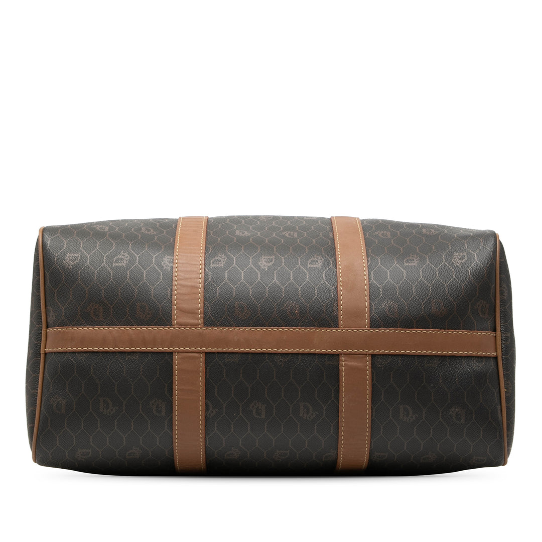 Dior Honeycomb Boston Sac Toile enduite Noir – vue 3 – GABY PARIS