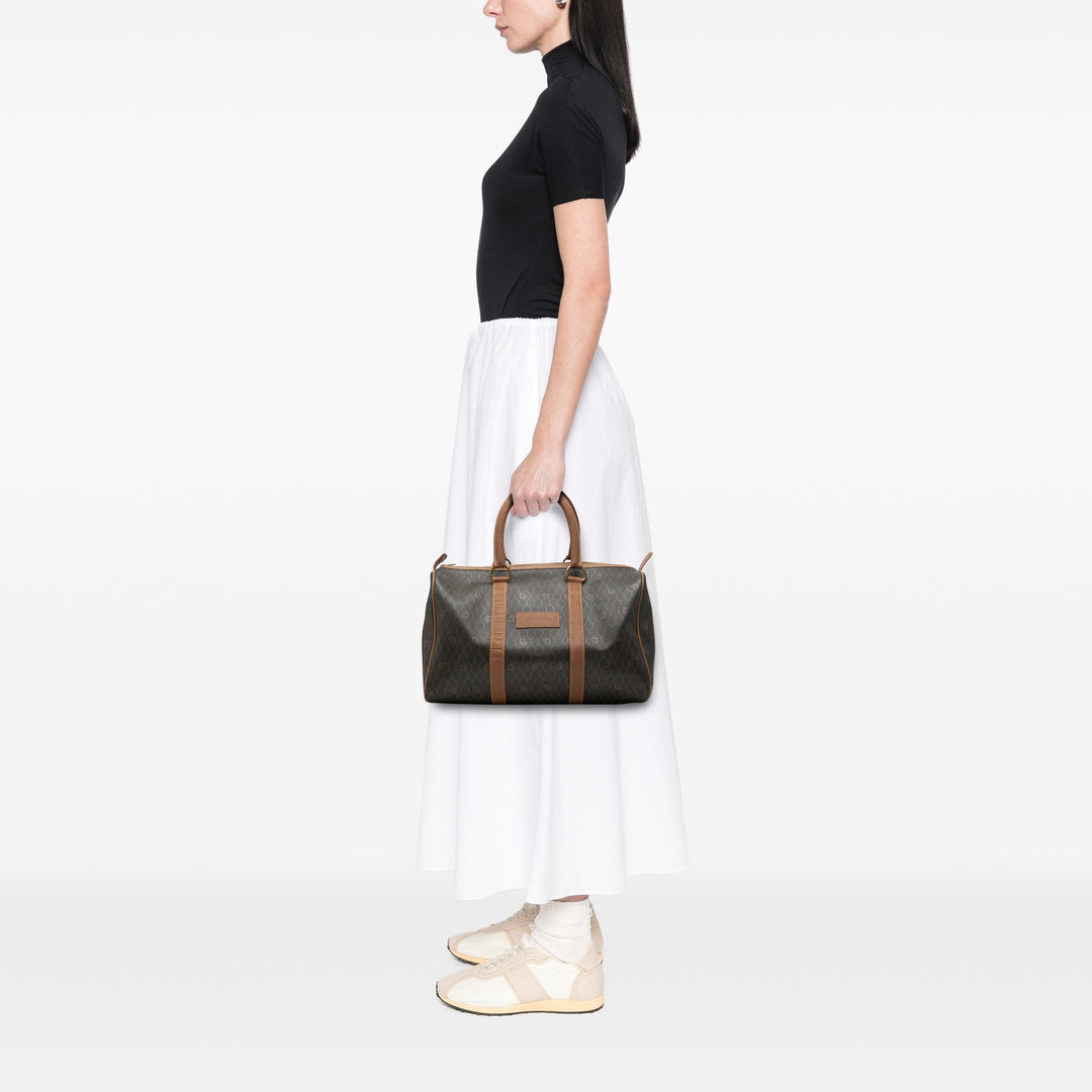 Dior Honeycomb Boston Sac Toile enduite Noir – vue 9 – GABY PARIS