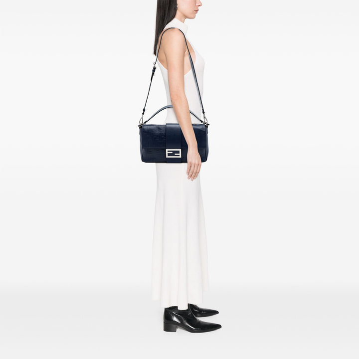 Fendi Large Zucca embossé Cuir Convertible Sac ceintureuette