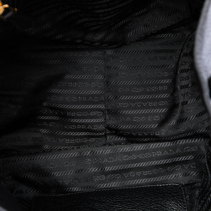 Vitello Daino Side Zippé Cabas Noir