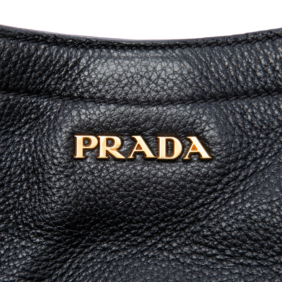 Vitello Daino Side Zippé Cabas Noir