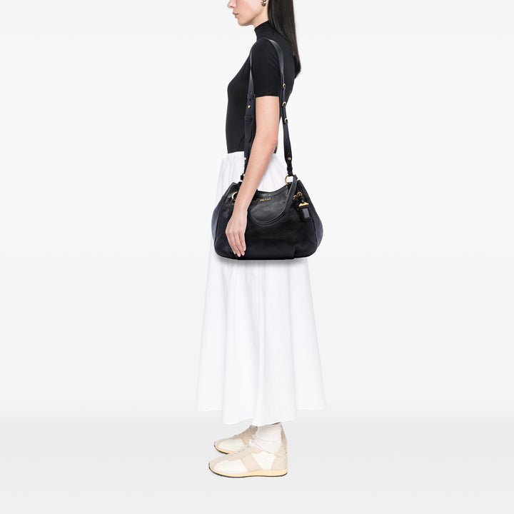 Vitello Daino Side Zippé Cabas Noir