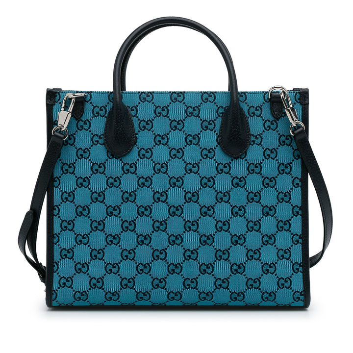 GG Canvas Satchel Blue - Gaby Paris