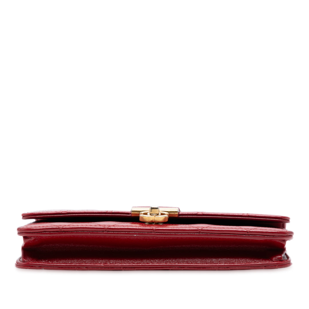 Chanel CC Stitched Cuir d’agneau Wallet On Chain Rouge – GABY PARIS Authentique