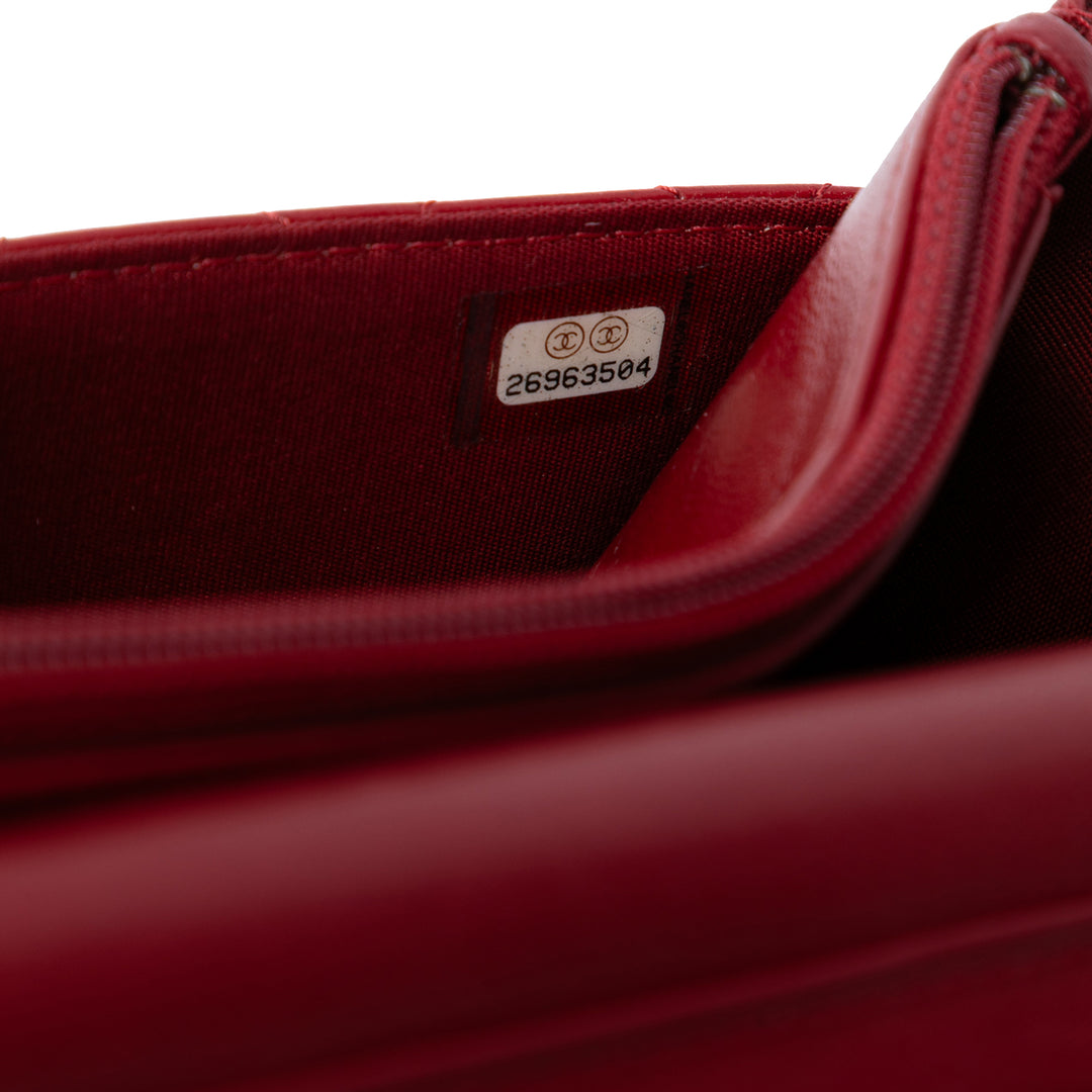 Chanel CC Stitched Cuir d’agneau Wallet On Chain Rouge – GABY PARIS Authentique