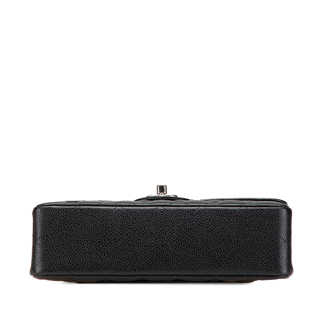Medium Classic Caviar Double Flap Black - Gaby Paris
