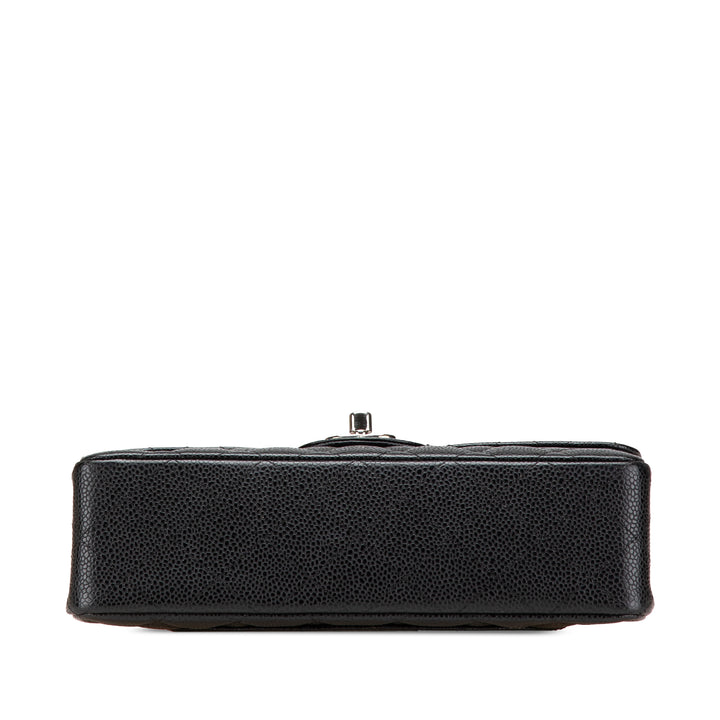 Medium Classic Caviar Double Flap Black - Gaby Paris