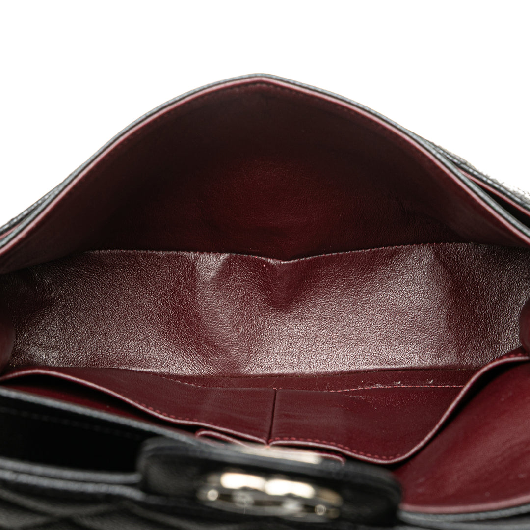 Medium Classic Caviar Double Flap Black - Gaby Paris