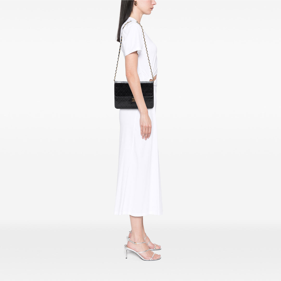 Chanel Medium CC Matelassé Cuir d’agneau Simple rabat – GABY PARIS Authentique