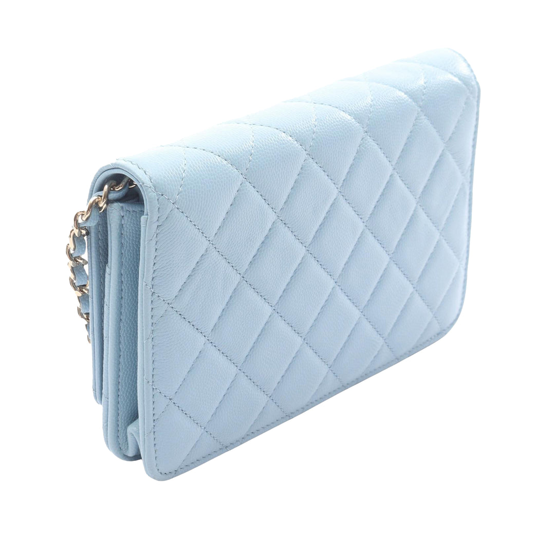 Chanel Matelassé Cristal Émail CC Wallet on Chain Cuir caviar