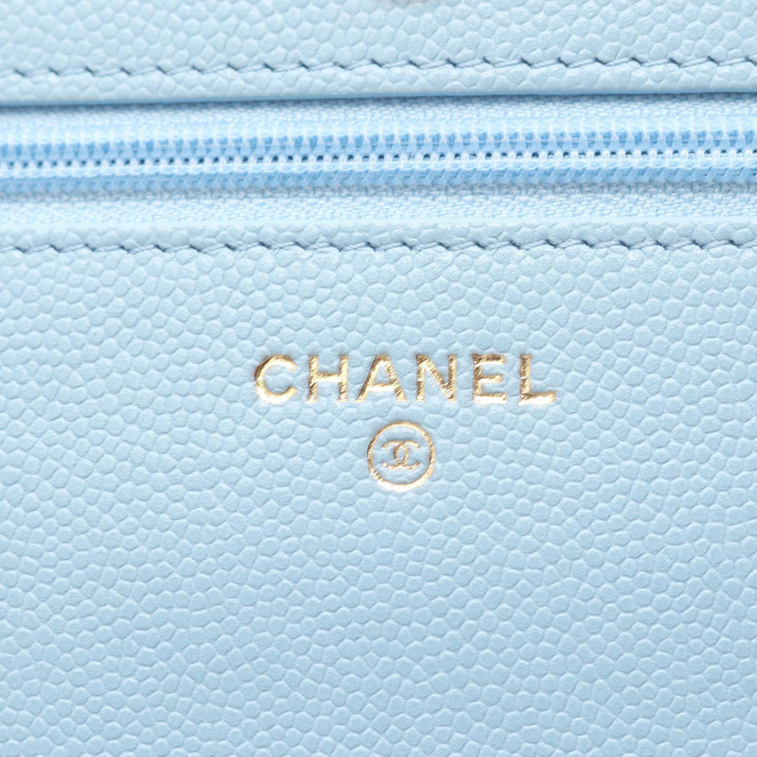 Chanel Matelassé Cristal Émail CC Wallet on Chain Cuir caviar