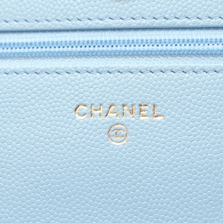Chanel Matelassé Cristal Émail CC Wallet on Chain Cuir caviar