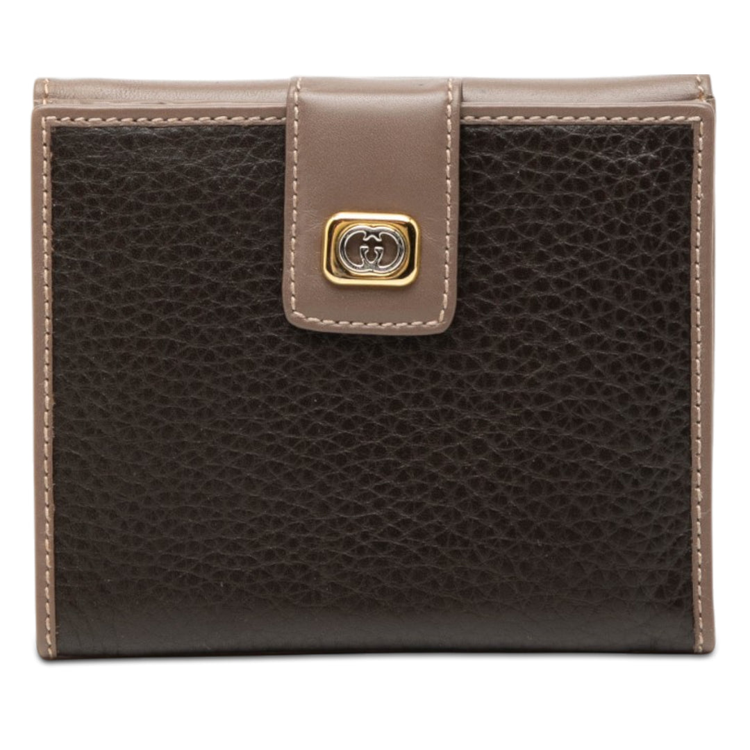 Gucci Bicolor Cuir de veau Interlocking G Small Portefeuille