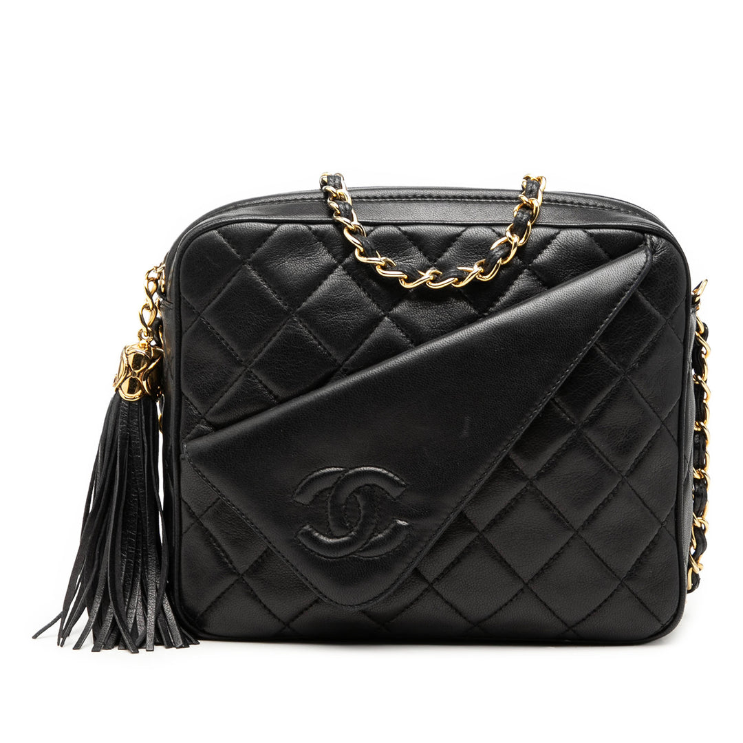 Chanel Mini CC Matelassé Cuir d’agneau Pompon Sac caméra