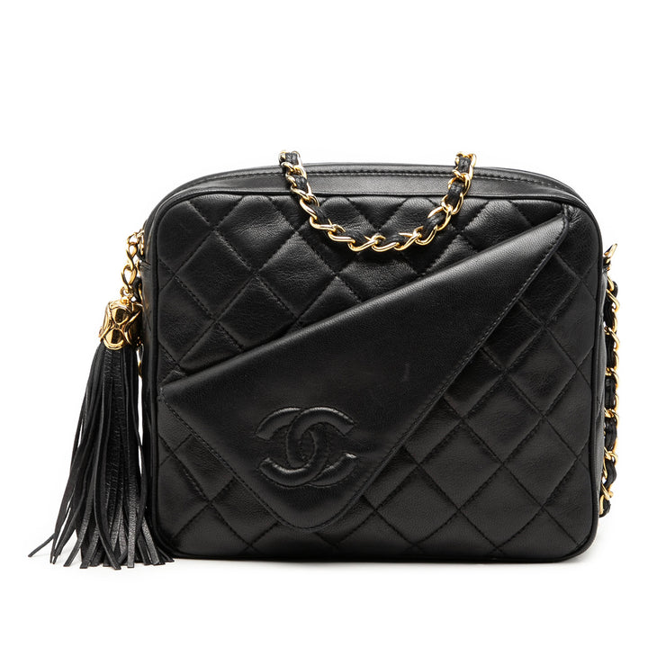 Chanel Mini CC Matelassé Cuir d’agneau Pompon Sac caméra
