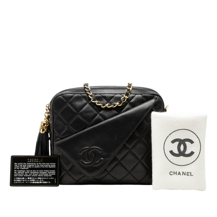 Chanel Mini CC Matelassé Cuir d’agneau Pompon Sac caméra
