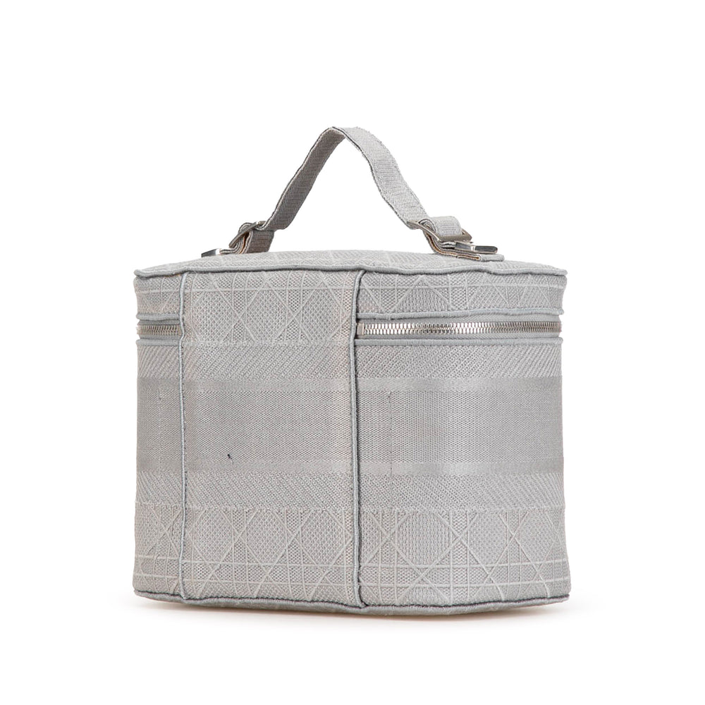 Canvas Cannage Diortravel Vanity Case Gray - Gaby Paris