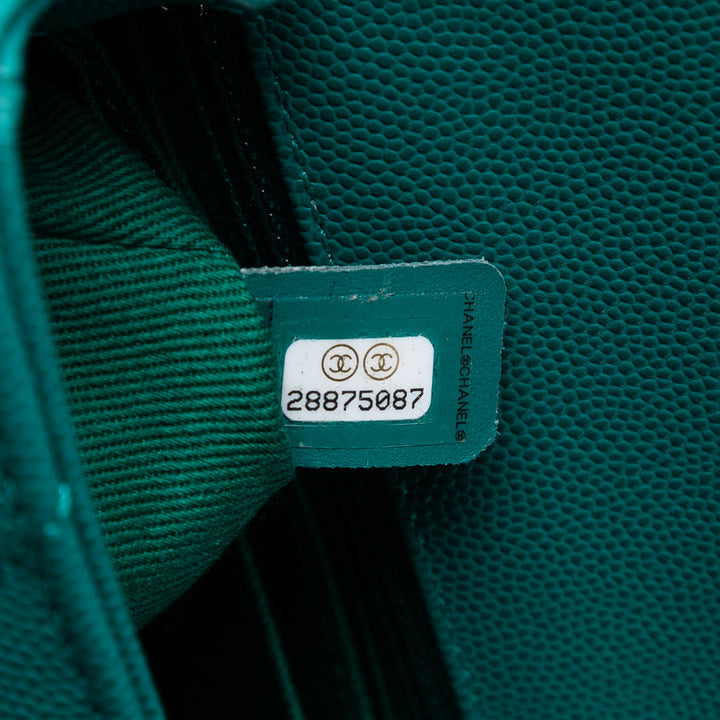 Chanel Mini Chevron Caviar Coco sac à anse supérieure