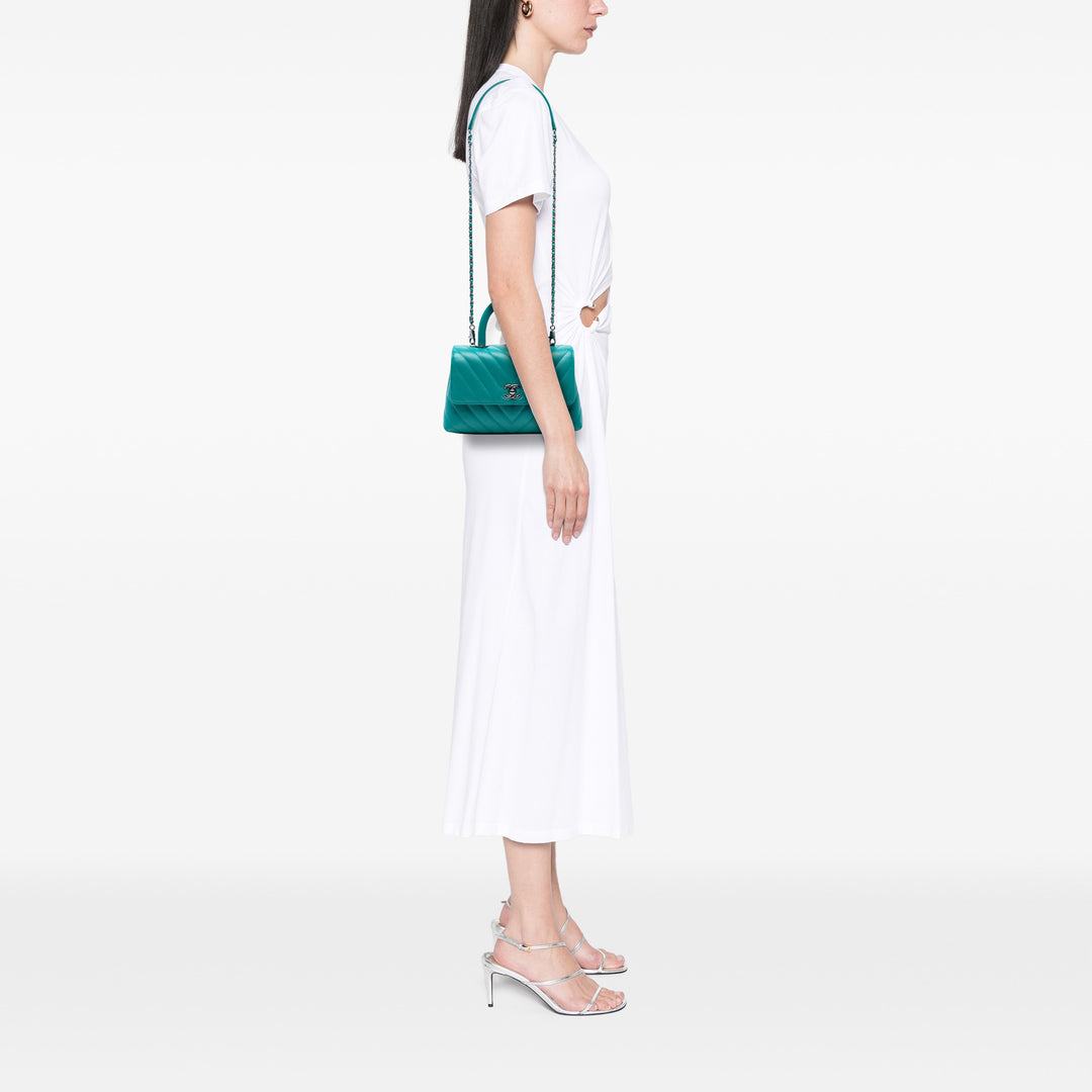 Chanel Mini Chevron Caviar Coco sac à anse supérieure