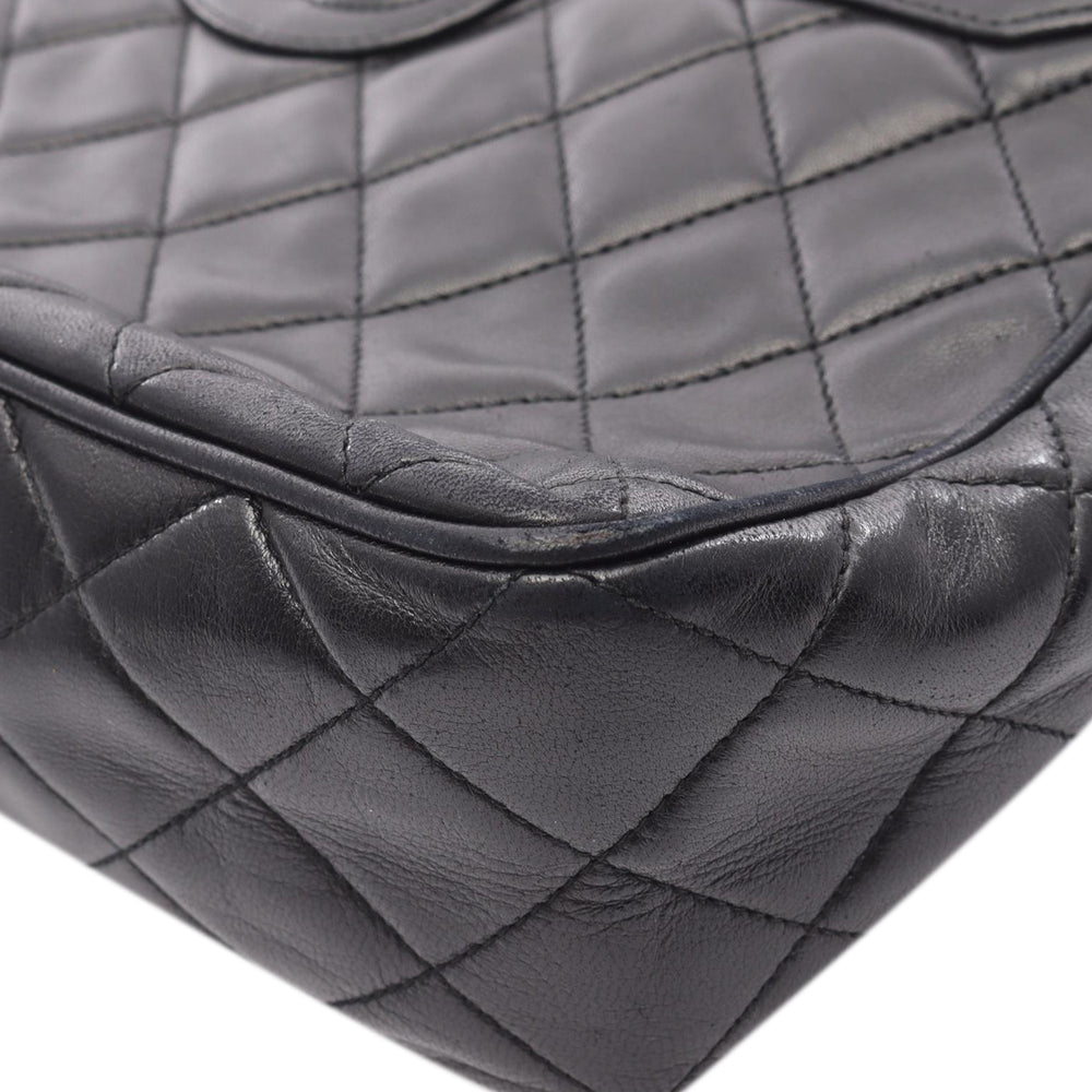 Medium CC Quilted Lambskin Tassel Camera Bag Black - Gaby Paris