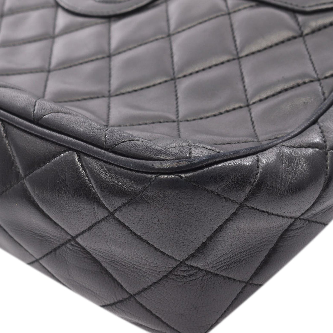 Medium CC Quilted Lambskin Tassel Camera Bag Black - Gaby Paris