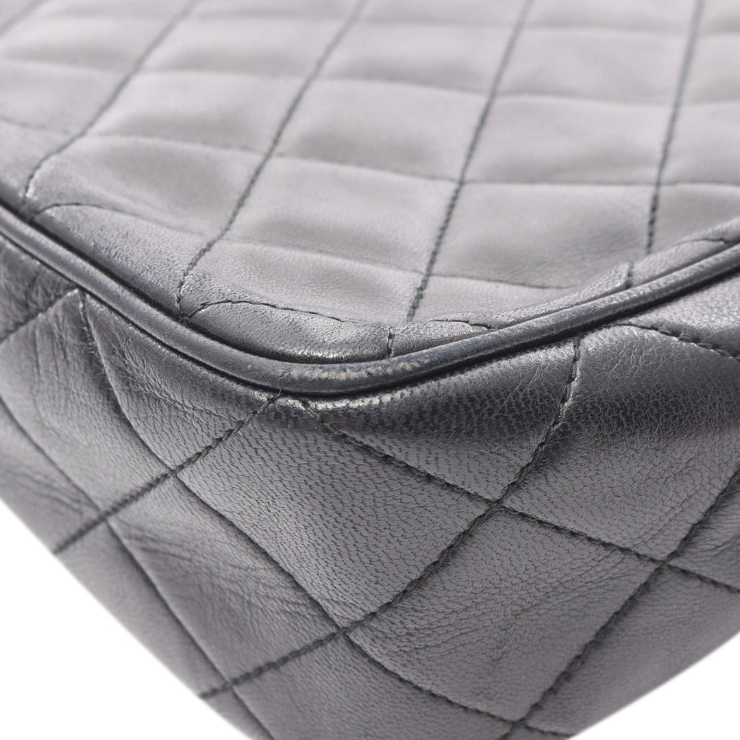 Medium CC Quilted Lambskin Tassel Camera Bag Black - Gaby Paris