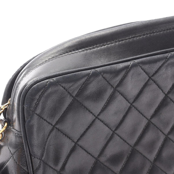 Medium CC Quilted Lambskin Tassel Camera Bag Black - Gaby Paris