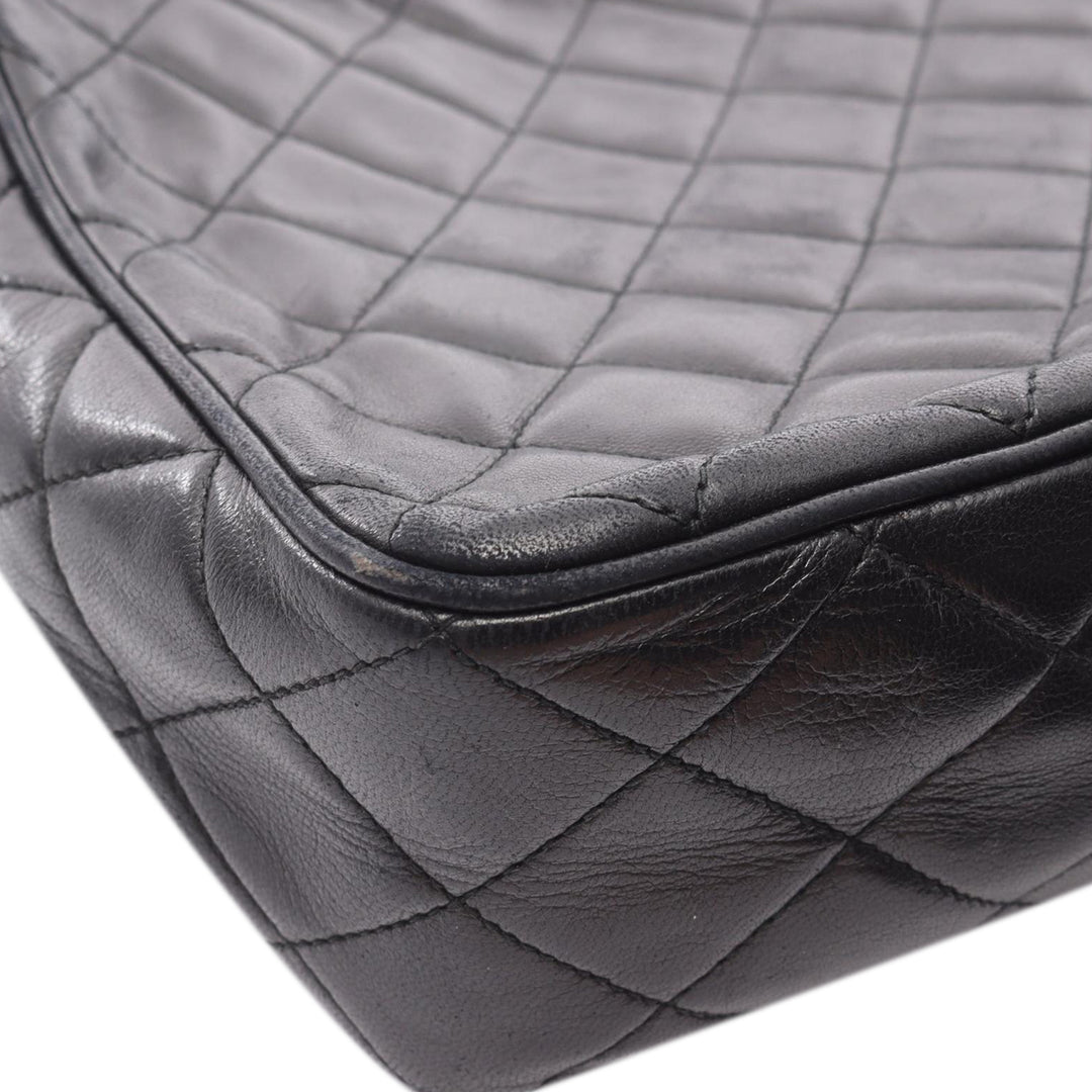 Medium CC Quilted Lambskin Tassel Camera Bag Black - Gaby Paris