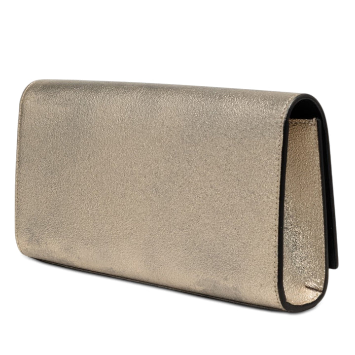 Saint Laurent Metallic Cuir de veau Cassandre Pochette