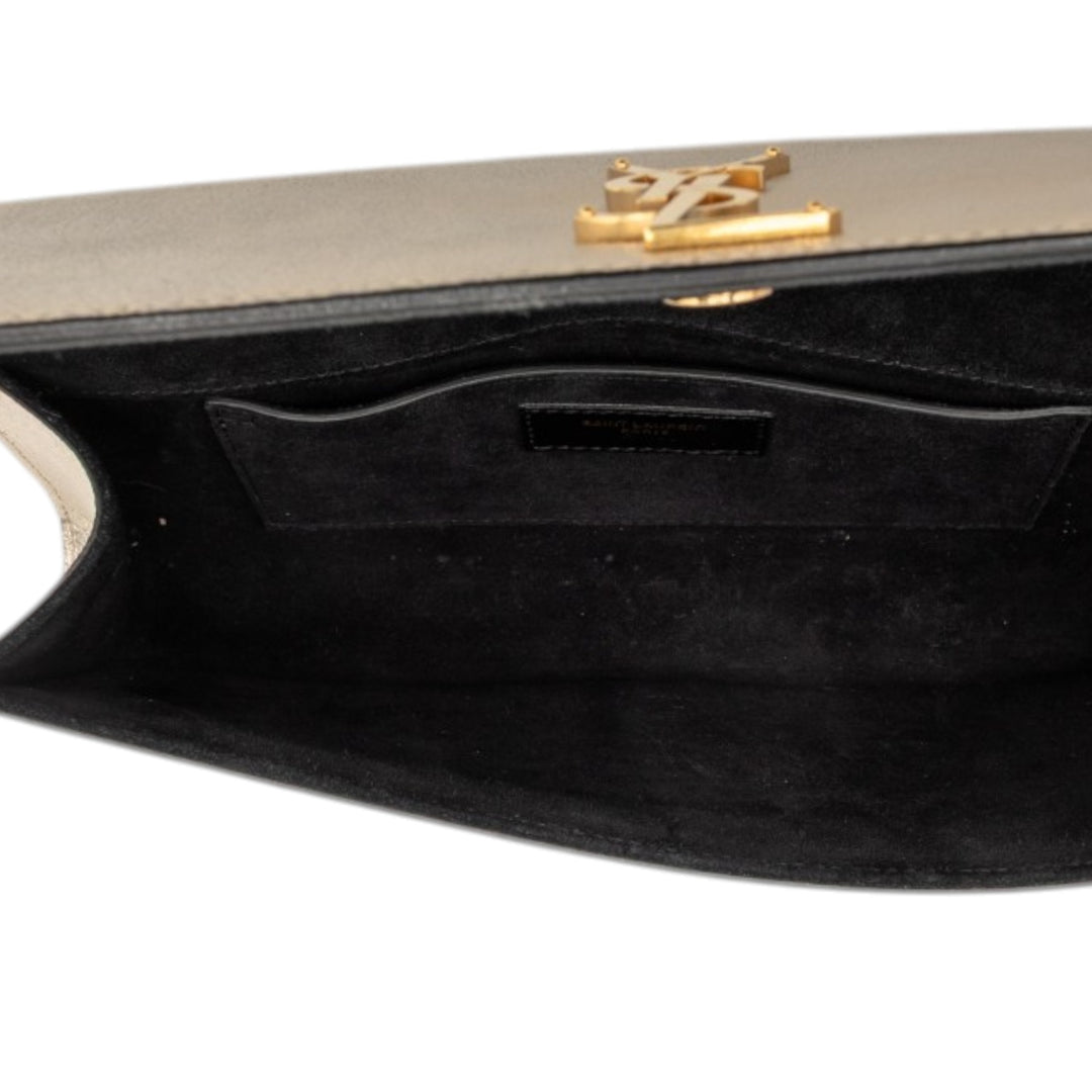 Saint Laurent Metallic Cuir de veau Cassandre Pochette