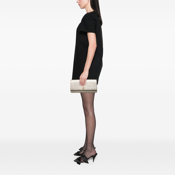 Saint Laurent Metallic Cuir de veau Cassandre Pochette
