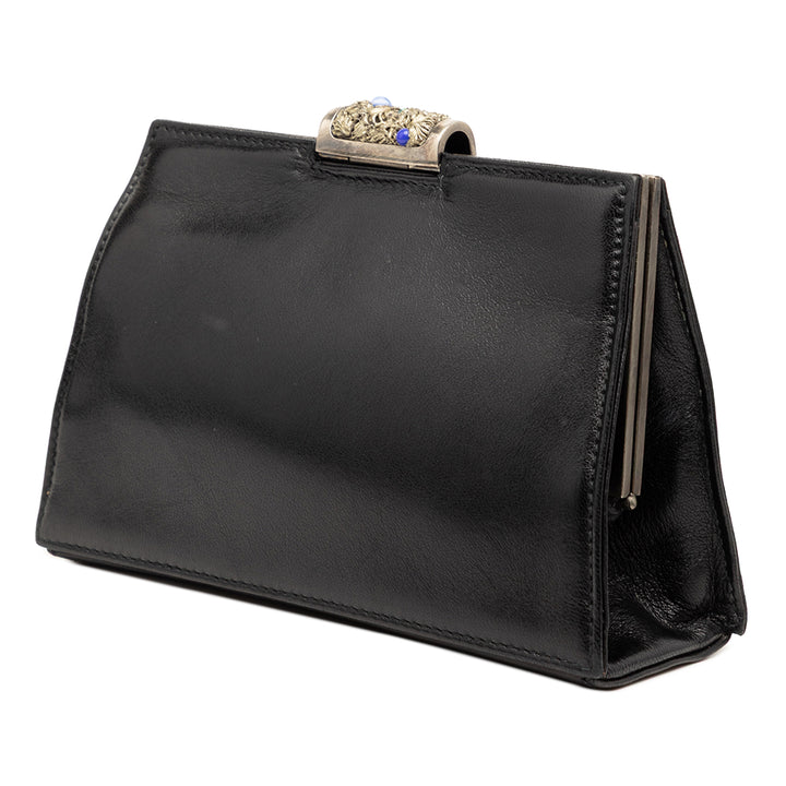 Gucci Cuir Cristal Embellished Frame Pochette