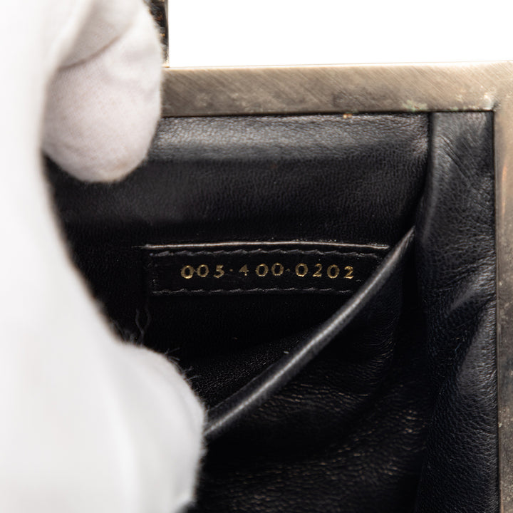 Gucci Cuir Cristal Embellished Frame Pochette