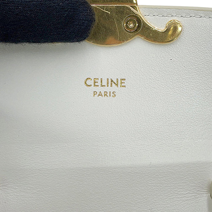 Celine Claude Sac Mini Cuir de veau Blanc – vue 5 – GABY PARIS