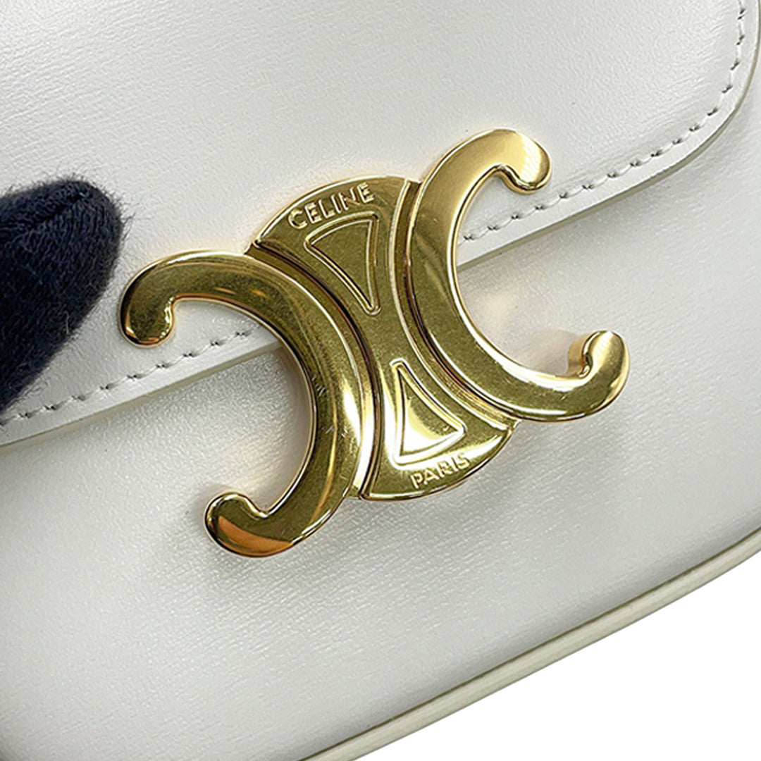 Celine Claude Sac Mini Cuir de veau Blanc – vue 8 – GABY PARIS