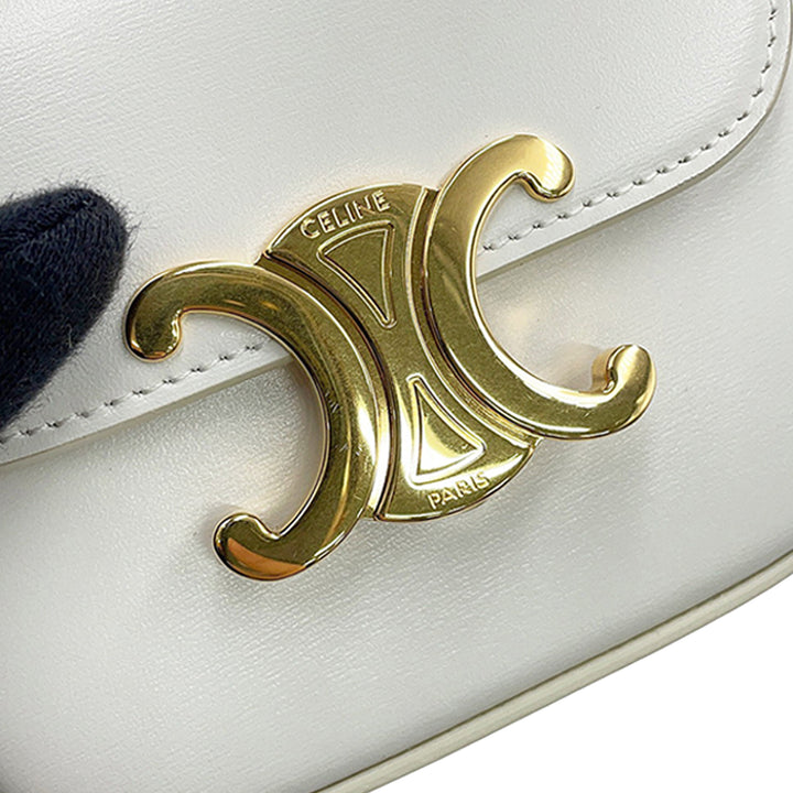 Celine Claude Sac Mini Cuir de veau Blanc – vue 8 – GABY PARIS