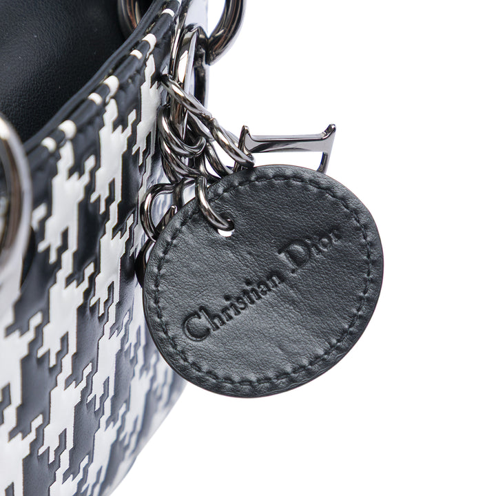 Dior Micro Cuir de veau Houndstooth embossé Macro Lady Dior