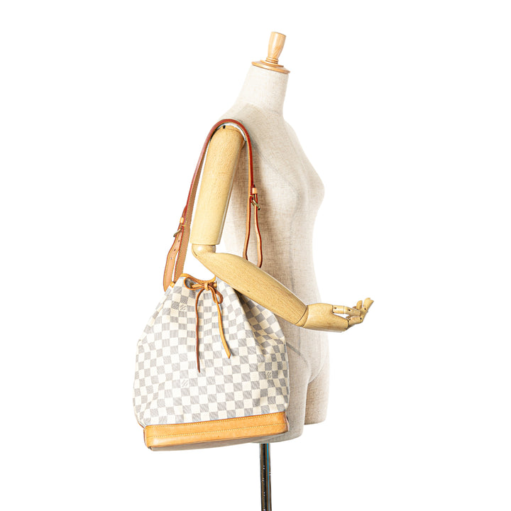 Damier Azur Noe GM White - Gaby Paris