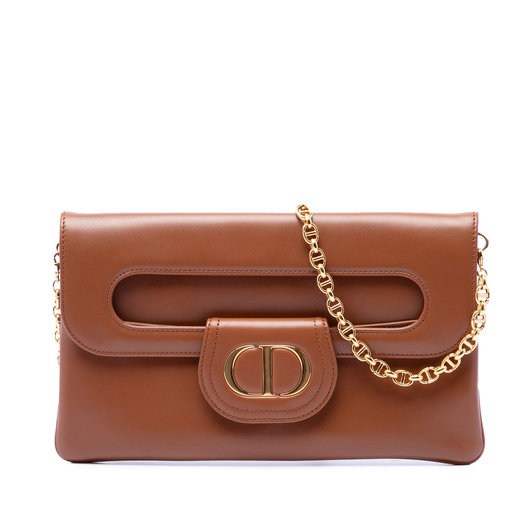 Dior Medium Cuir de veau DiorDouble Sac à chaîne