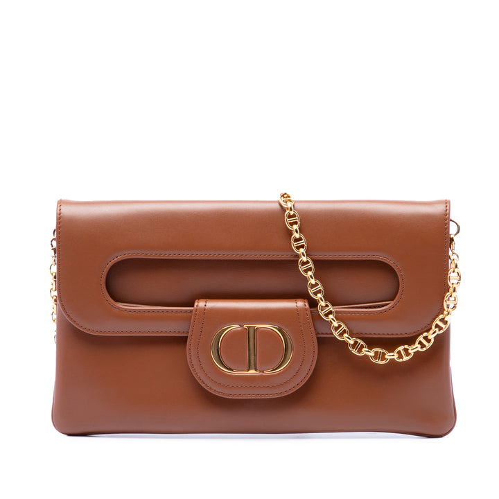Dior Medium Cuir de veau DiorDouble Sac à chaîne