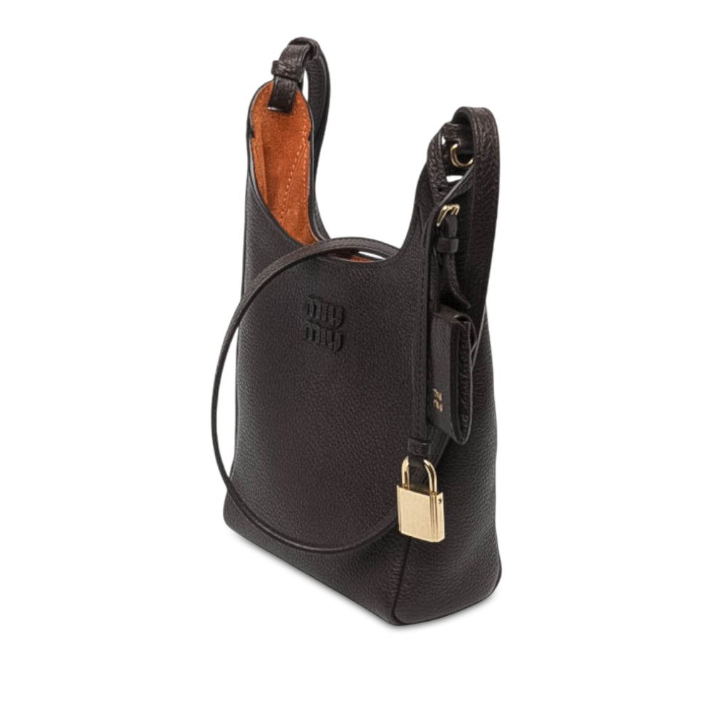 Miu Miu Texturé Sac Marron – vue 2 – GABY PARIS