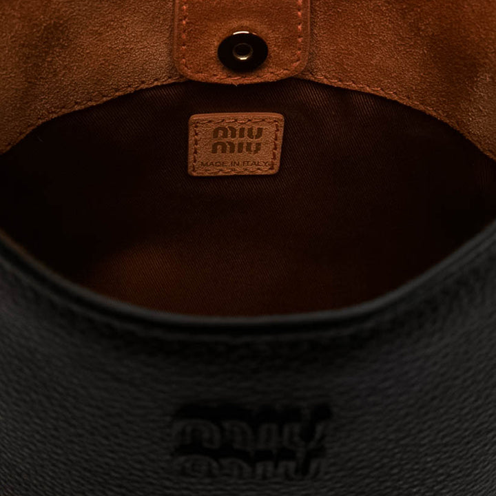 Miu Miu Texturé Sac Marron – vue 5 – GABY PARIS