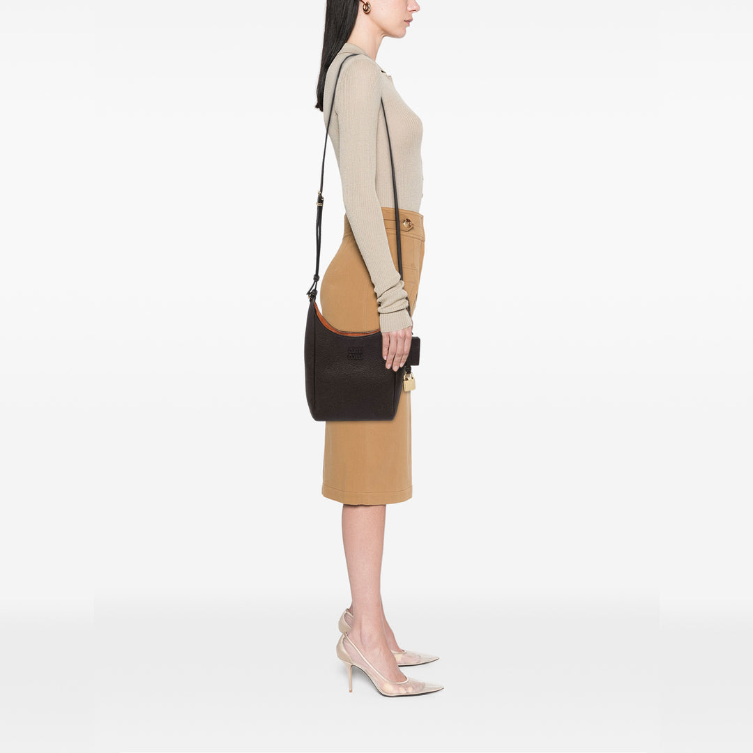 Miu Miu Texturé Sac Marron – vue 6 – GABY PARIS