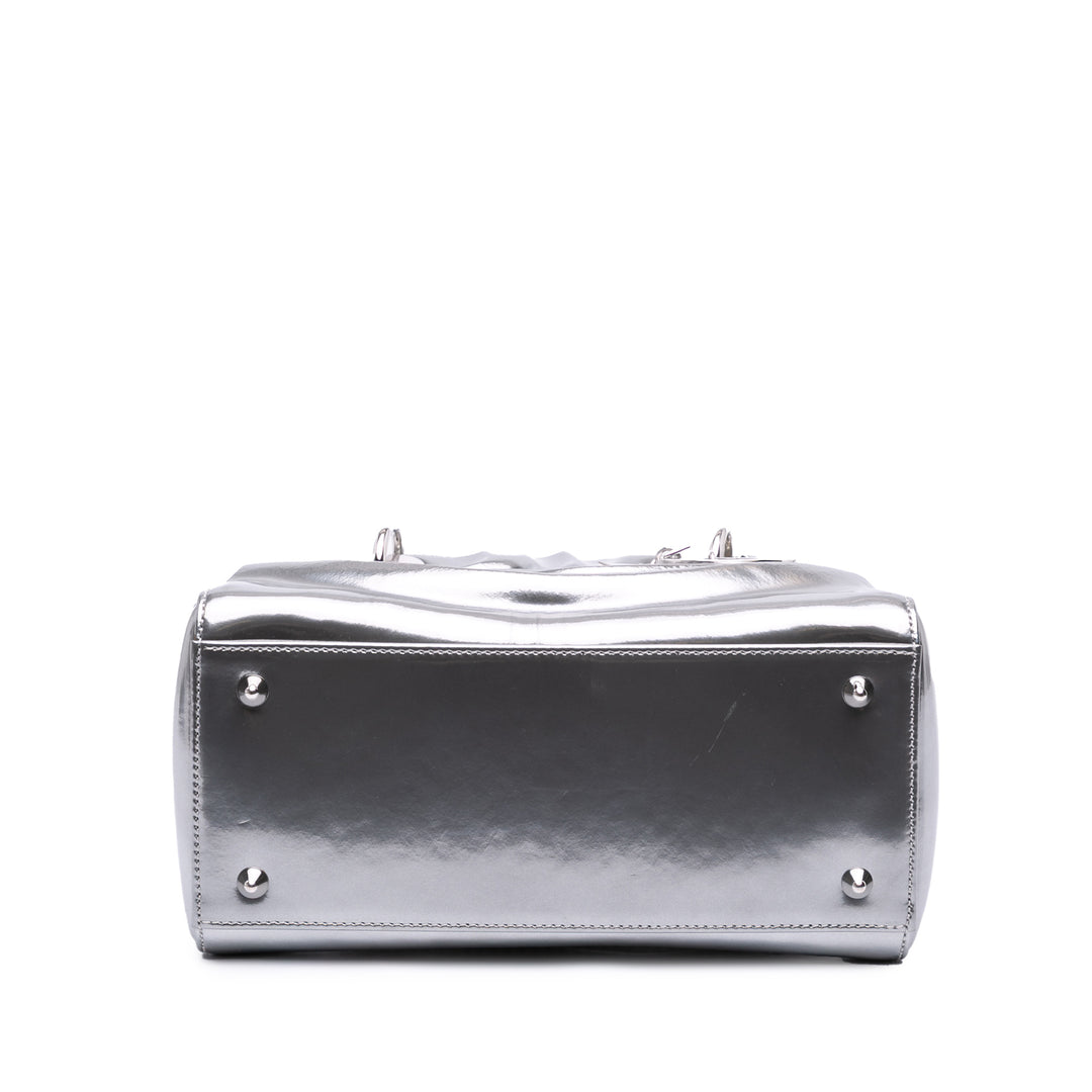 Limited Edition Jason Martin Lady Art Medium Metallic Patent Lady Dior Silver - Gaby Paris