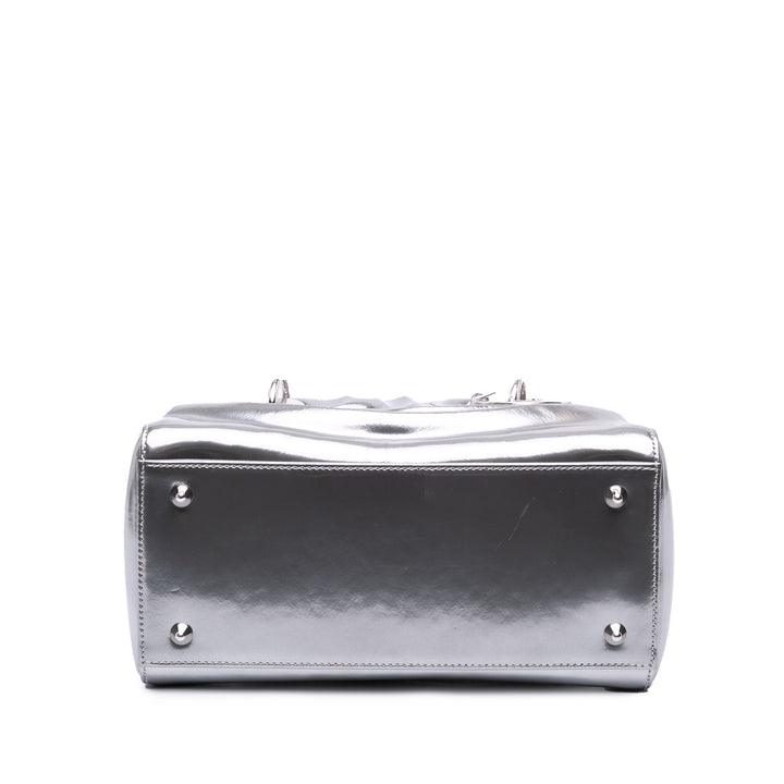 Limited Edition Jason Martin Lady Art Medium Metallic Patent Lady Dior Silver - Gaby Paris