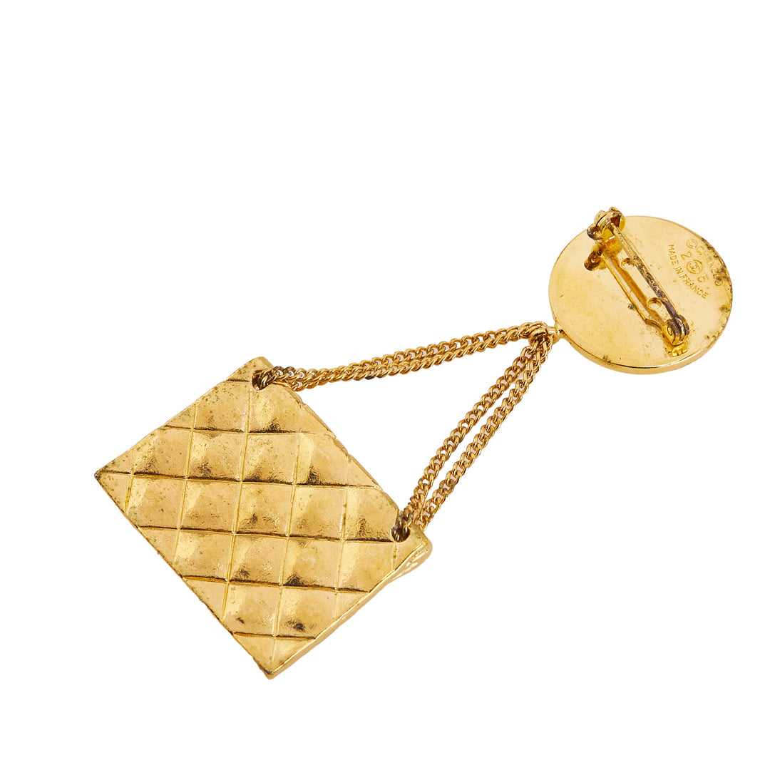 Chanel plaqué CC Medallion Sac à main Broche – GABY PARIS Authentique