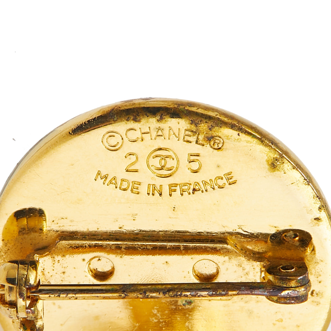 Chanel plaqué CC Medallion Sac à main Broche – GABY PARIS Authentique
